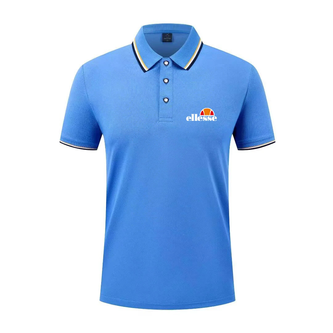 2026 New Men's Casual Solid Color Short Sleeved Polo Shirt Summer Fashionable and Comfortable Versatile Top