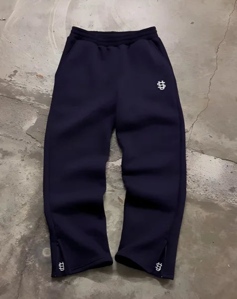 Men Sweatpants Y2k Vintage Loose Straight Pant Straight Pants Leg Zipper Embroidery Hip Hop Harajuku Casual Street Dance Trouser