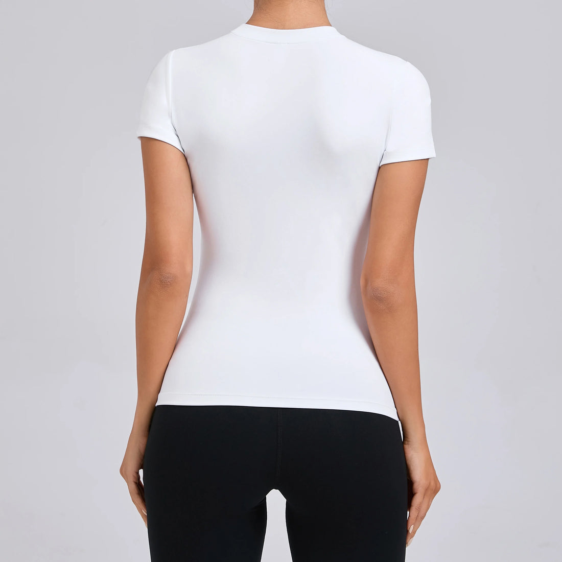 Women Top Yoga Shirts Quick Dry Running Tops Tights Push Up Workout Gym Clothes Short Sleeve Fitness Sports T-Shirts - ATFH