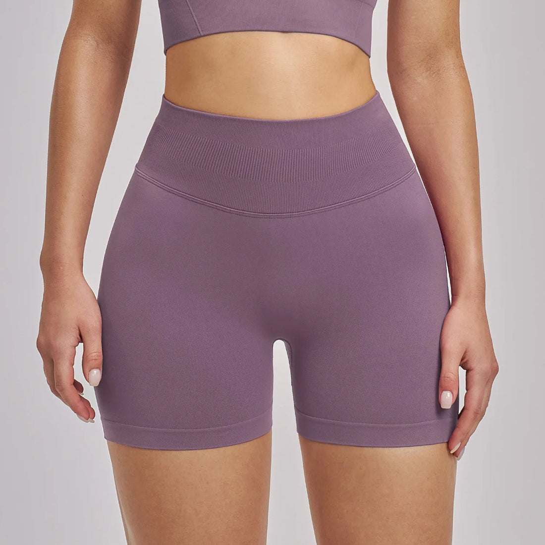 Women Seamless Yoga Shorts High Waist Scrunch Booty Workout Biker Shorts Butt Lifting Gym Tights Push Up Running Sportswear