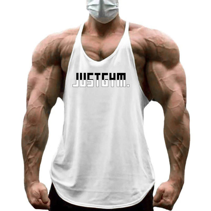 Men's Summer Running Vest Poure Cotton Sleeveless Shirt Loose Fitness Stringer Gym Workout Sports Apparel  Breathable Tank Tops