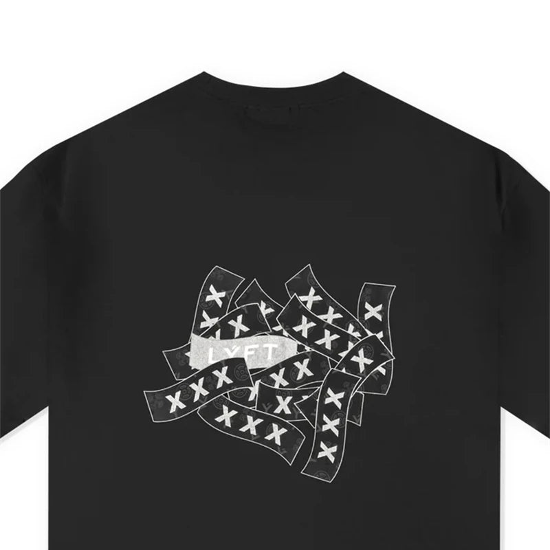 LYFT&XXX jointly Japan Brand Y2K Couple T-Shirts Men Street Fahion Oversize Loose Tee Hip Hop Harajuku Retro CBUM Unisex T Shirt ATFH