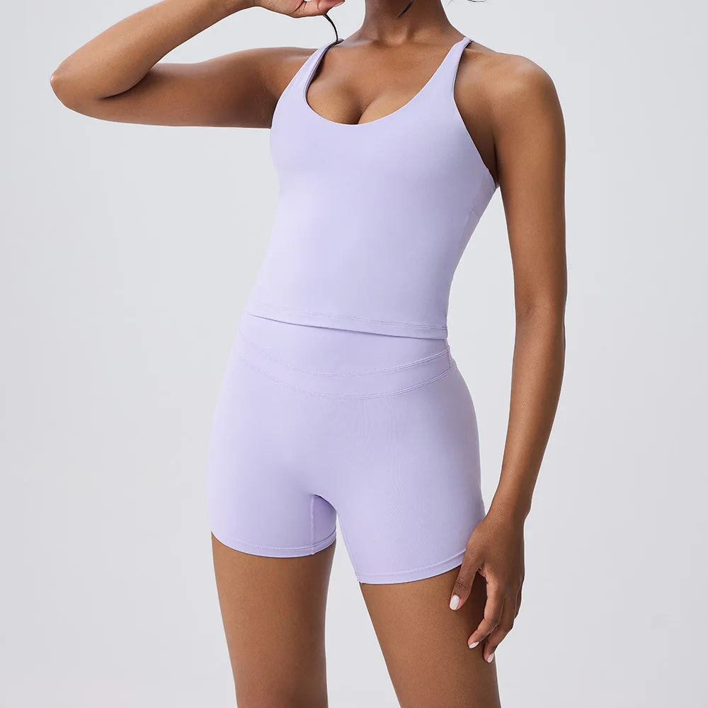 BIANHUI Women's Two Pieces Set Women Bra Shorts High Waist Quick Dry Running Fitness Sports Women's Tracksuit Female Clothing - ATFH