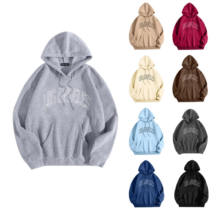 Letter Graphic Print Casual Hoodie Casual Mens' Pullover Long-Sleeve Sporty Hooded Sweatshirt Male Outdoor Loose-Fit Hoodies Top - ATFH