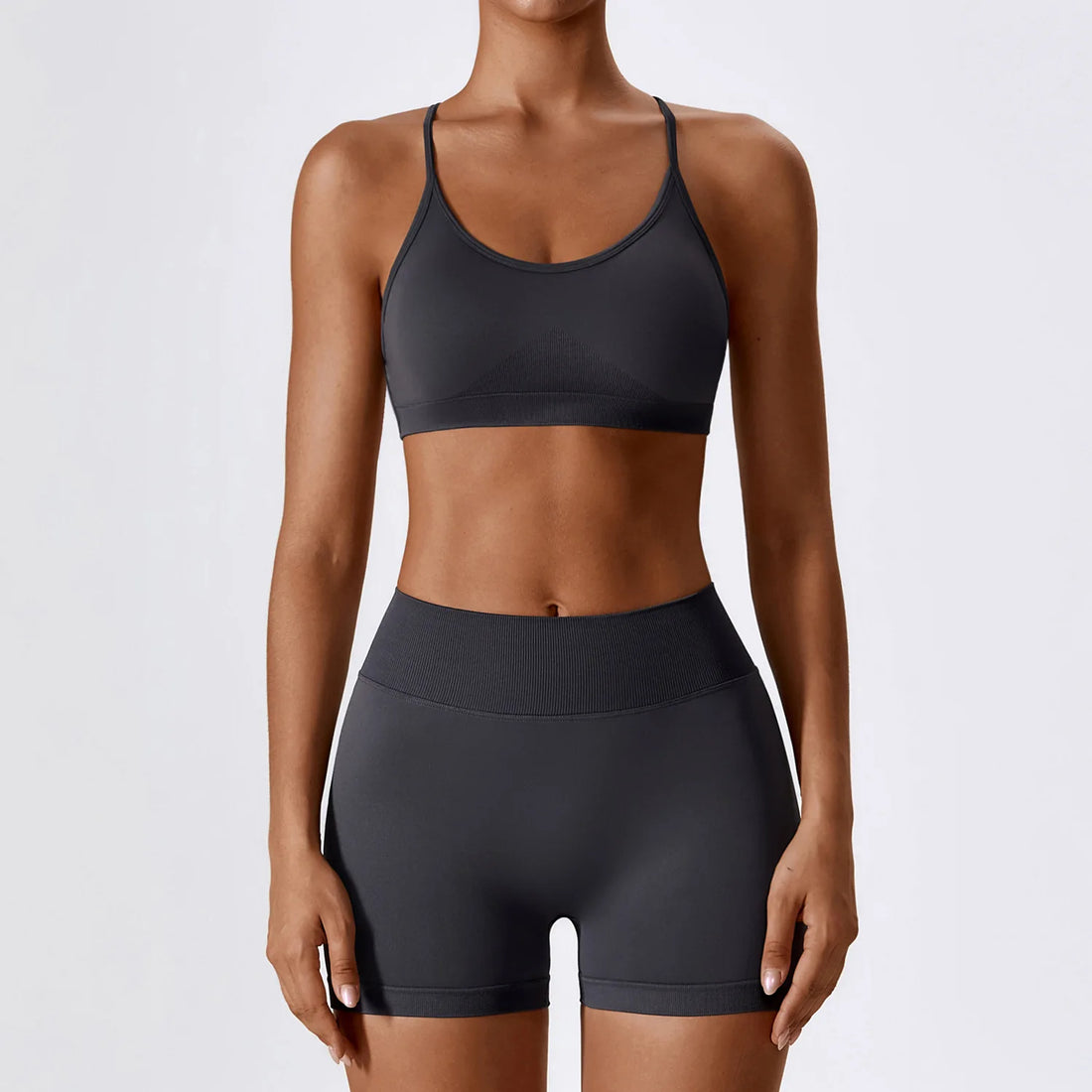 Yoga Set 2/3PCS Gym Clothes Sportswear Yoga Suits For Women Long Sleeve Crop Top Fitness Set Tracksuits Sports Bra Gym Leggings - ATFH
