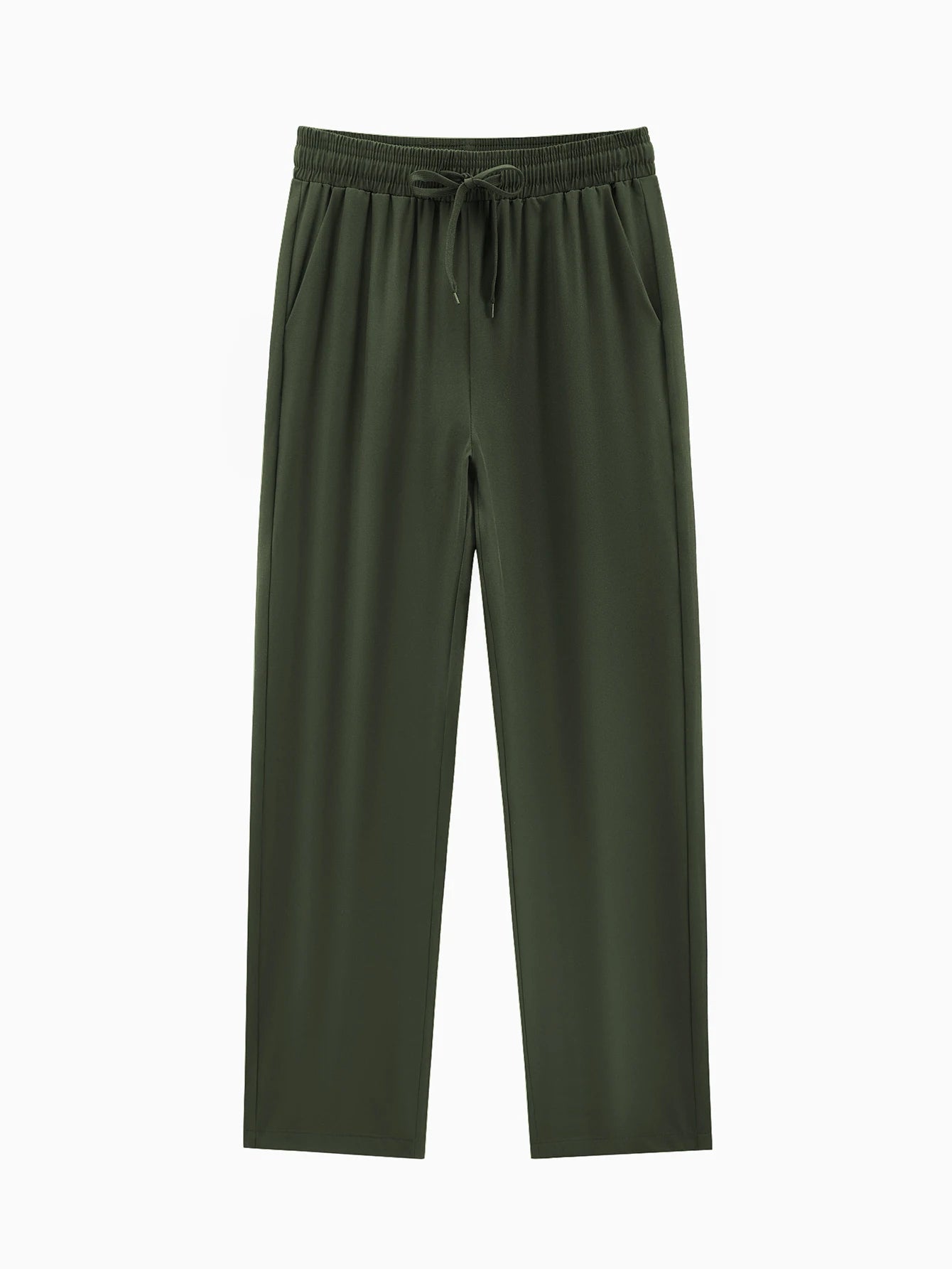 New Men's Casual Elastic Waist Pants Versatile Comfortable Fit Long Trousers