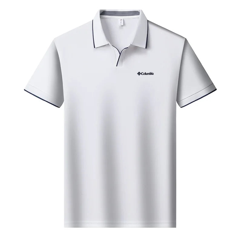 Luxury Quality Men's Original Letter Print Polo Shirt New Solid Color Lapel Short Sleeved T-shirt Business Casual Men's Clothing