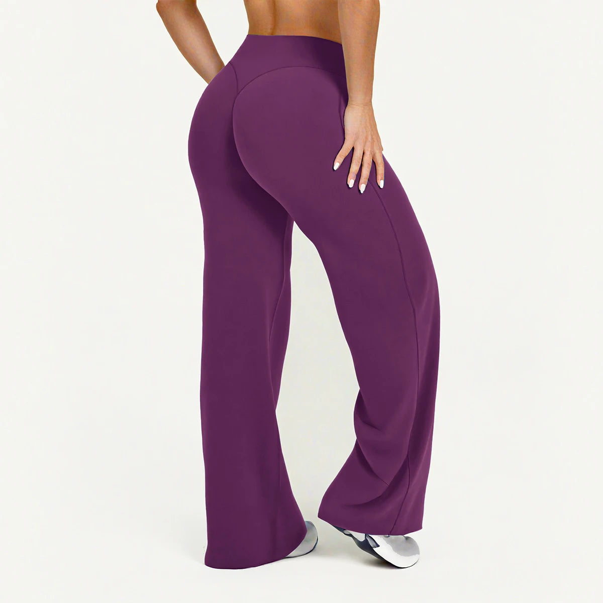 Flared Leggings Straight Leg Leggings Woman Wide-leg Pants Yoga Breathable Fitness Clothing Versatile Casual Pants ATFH