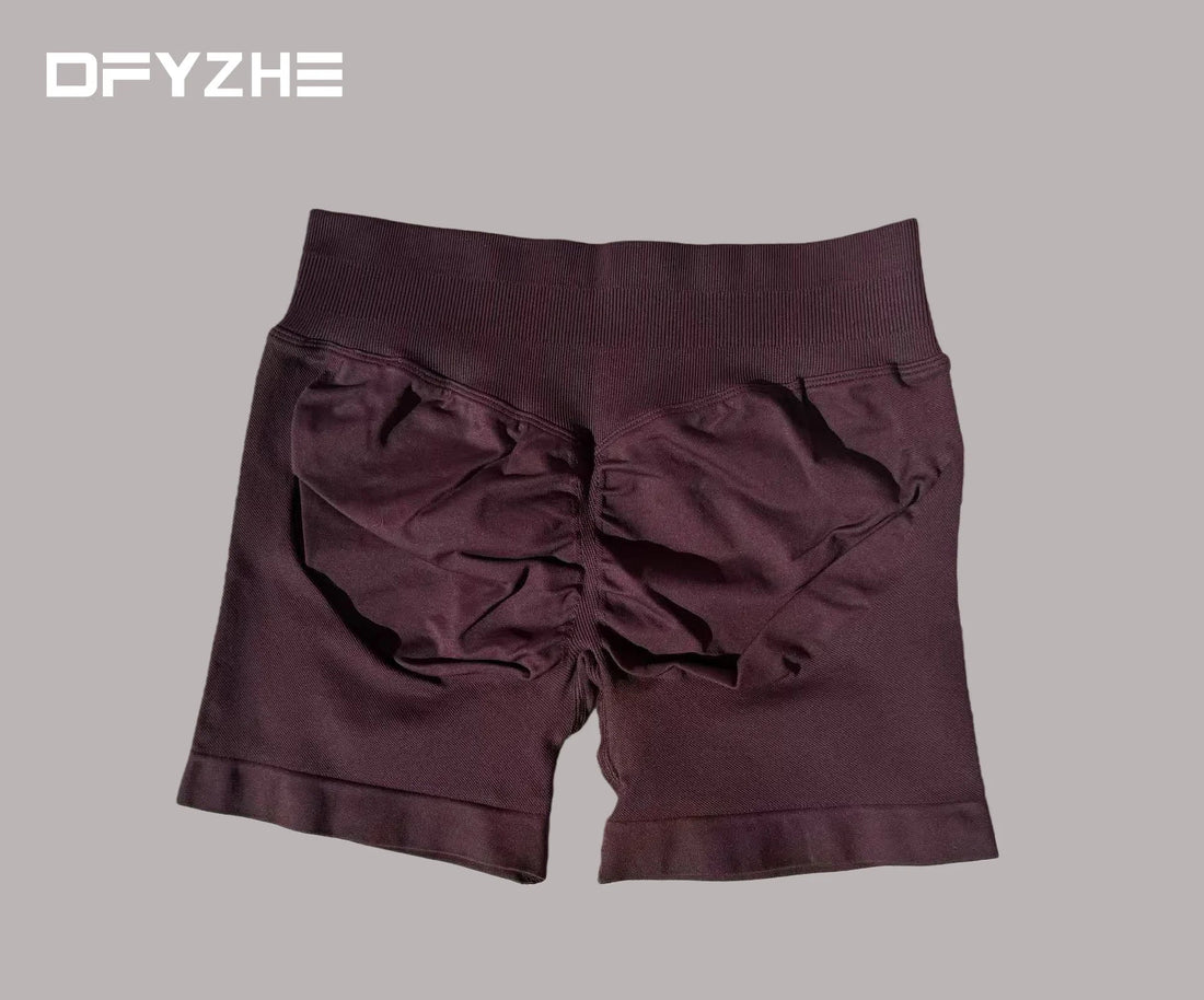 DFYZHE Impact Shorts 4.5-inch Women's Fitness Exercise Bike Shorts with Low Rib Belt Fitness Tight corset Hip Yoga Seamless Tigh Tahsi Fashion House