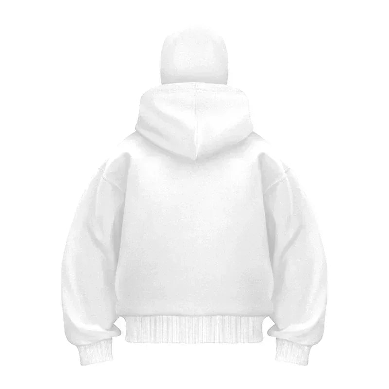 New men's tops, hooded zippered sweatshirts, double hoods, couple's clothing, autumn and winter fashion clothing - ATFH