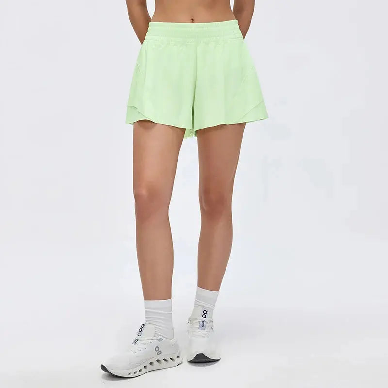 Women Outdoor Running Shorts Summer High Waist Yoga Shorts 2 In 1 Gym Short Sportswear Female Quick Dry Workout Clothes Tahsi Fashion House