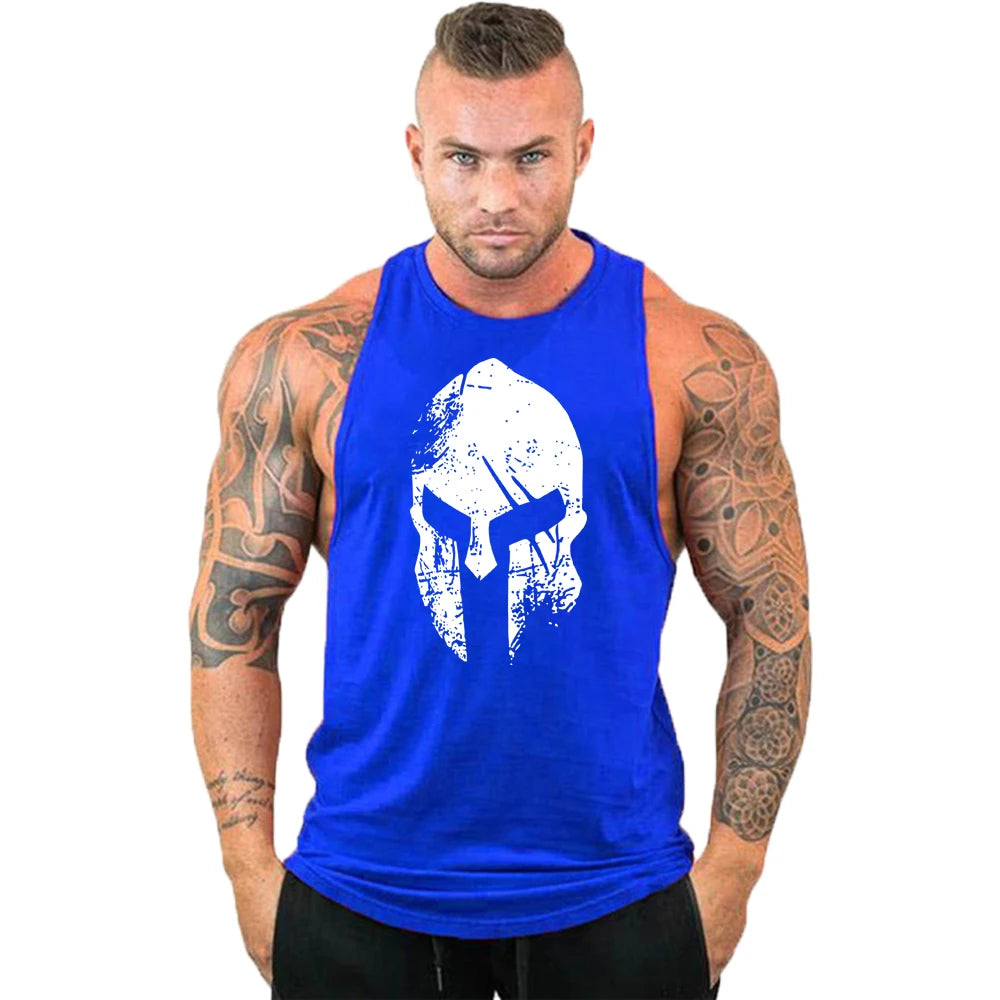2023 New Cotton Workout Gym Tank Top Mens Muscle Sleeveless Sportswear Shirt Stringer Fashion Bodybuilding Singlets Fitness Vest