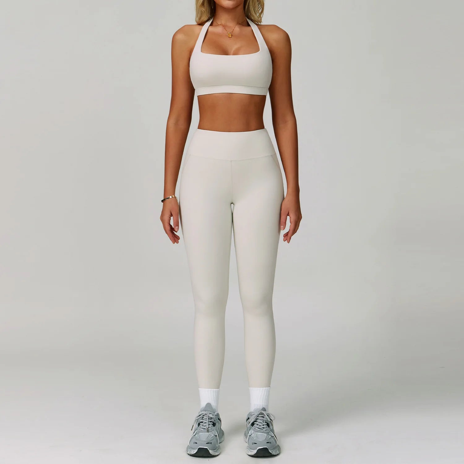2 Piece Set Women's Tracksuit Fitness Clothes Yoga Sets Sportswear Workout Bra High Waist Leggings Set Gym Clothing Sports Suits - ATFH