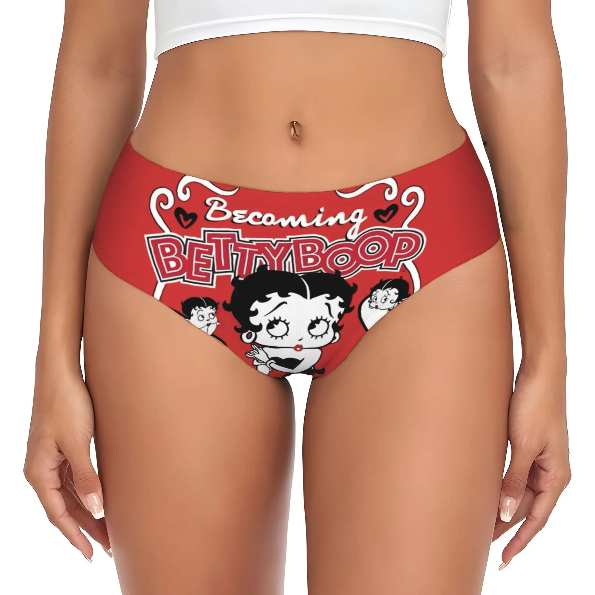 Cartoon Girl Boop  Brief Panties Womens Comfort Stretch Bettys  Underwear