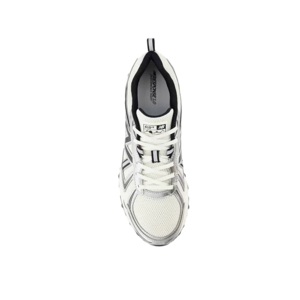 New Balance 410 Classic,Stylish,and Sophisticated Low-Top Training Shoes with Shock Absorption—Unisex, Silver and Black MT410GC5