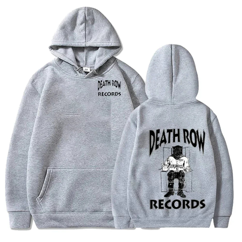 Death Row Records Hoodies Spring Autumn Fleece Hoodie Pullover Fashion Men Women Loose Hooded Sweatshirts Hip Hop Streetwear Top