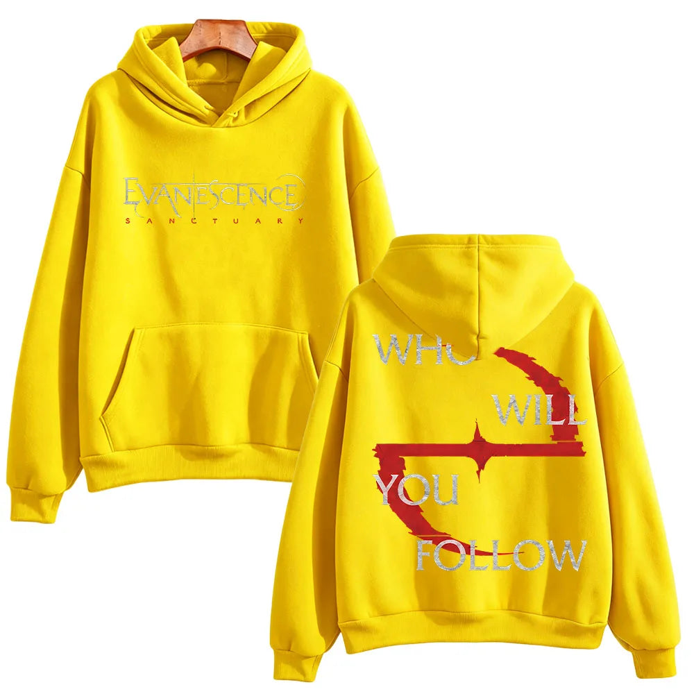 Evanescence Who Will You Follow Hoodie Unisex Gothic Rock Band Sweatshirts Long Sleeve Fans Concert Streetwear Unisex Loose Tops