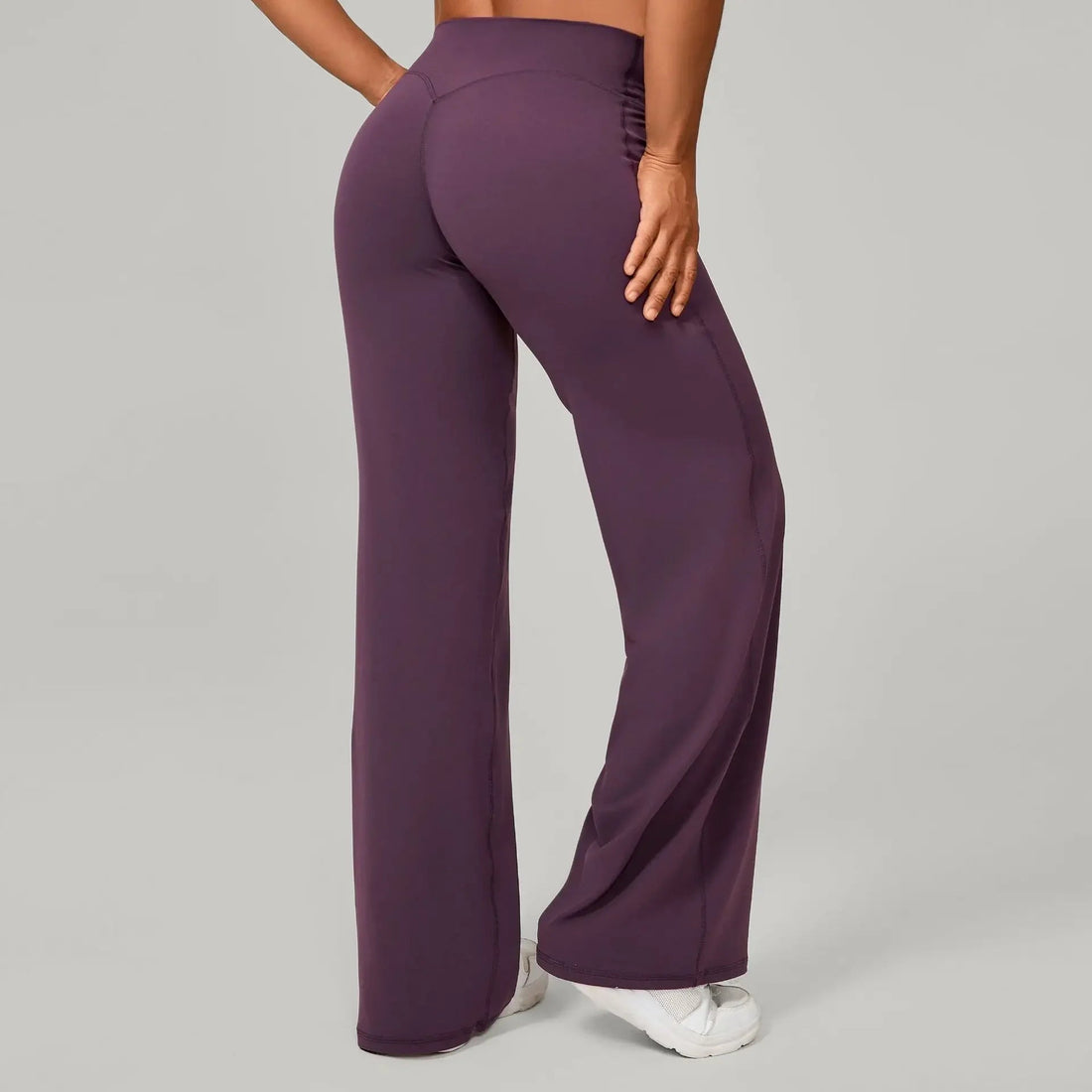 Women Straight-Leg Sports Pants Gym Clothing Naked Feeling Compression Wide Leg Yoga Leggings Pilates Fitness Tights XP01 ATFH