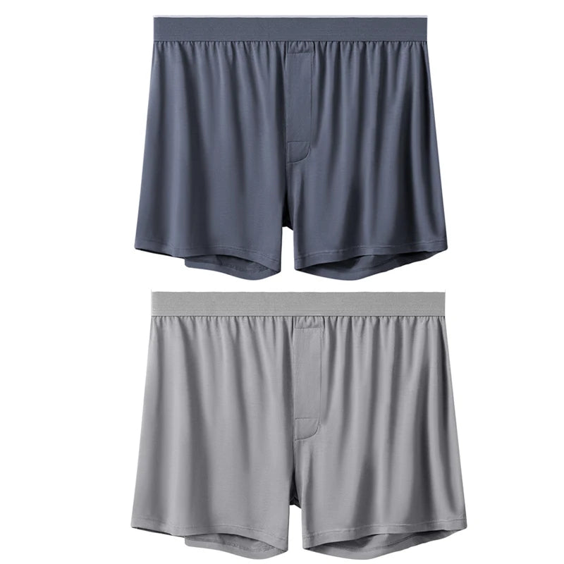 1/2Pcs Modal Mens Aro Pants Seamless Loose Solid Color Breathable Panties Elastic Underwear Boxer Shorts Homewear Underpants