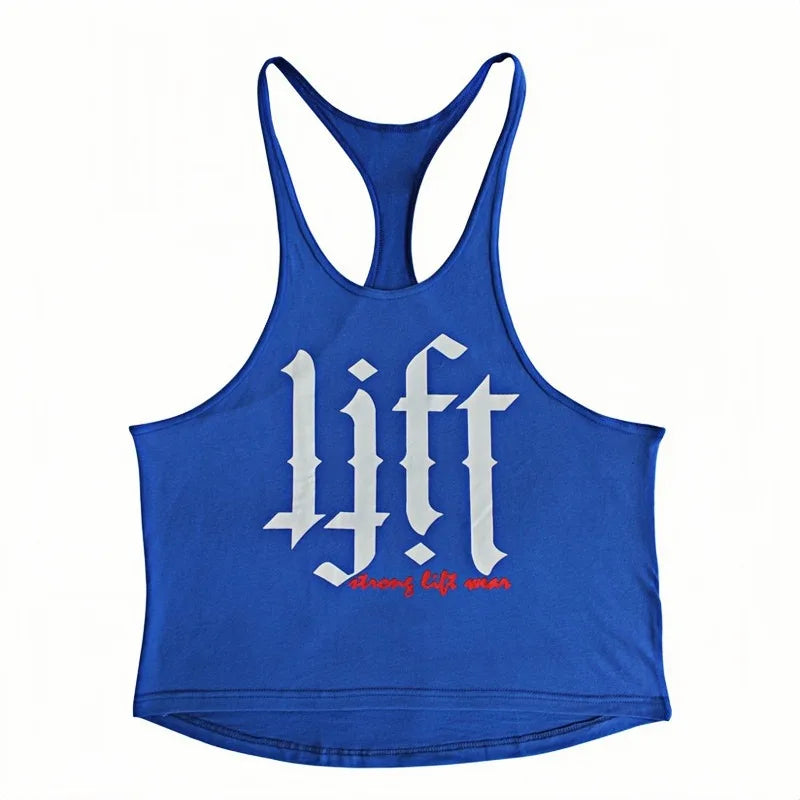 Slim Men's Racerback Tank - Narrow Band Stringer Gym Vest Quick-Dry Breathable for Bodybuilding Fitness Running Undershirt