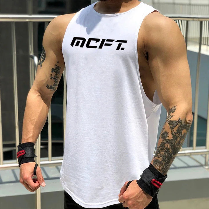 Gym Vest Muscle Sleeveless Shirt Clothing Comfortable Workout Korean Stringer Fashion Singlets Cotton Fitness Mens Tank Top