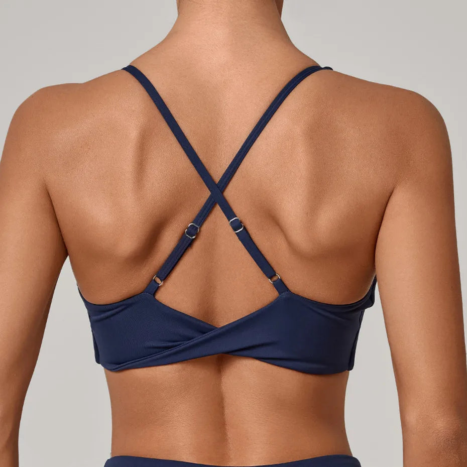 Women Sports Bra Gym Push Up Bra Running Bralette Yoga Top Stretch Underwear Workout Fitness Tank Top Women Sports Vest XP114 - ATFH