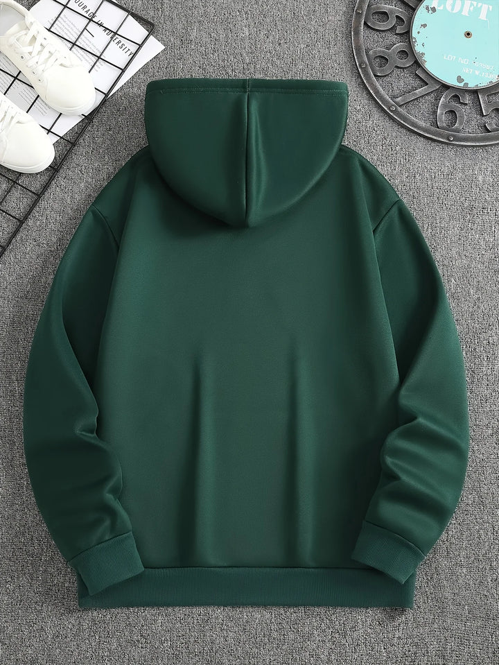 2025 Letter Print Fashion Versatile Men Women Hooded Sweatshirt Autumn Winter Daily Outdoor Holiday Casual Loose Warm Sportswear