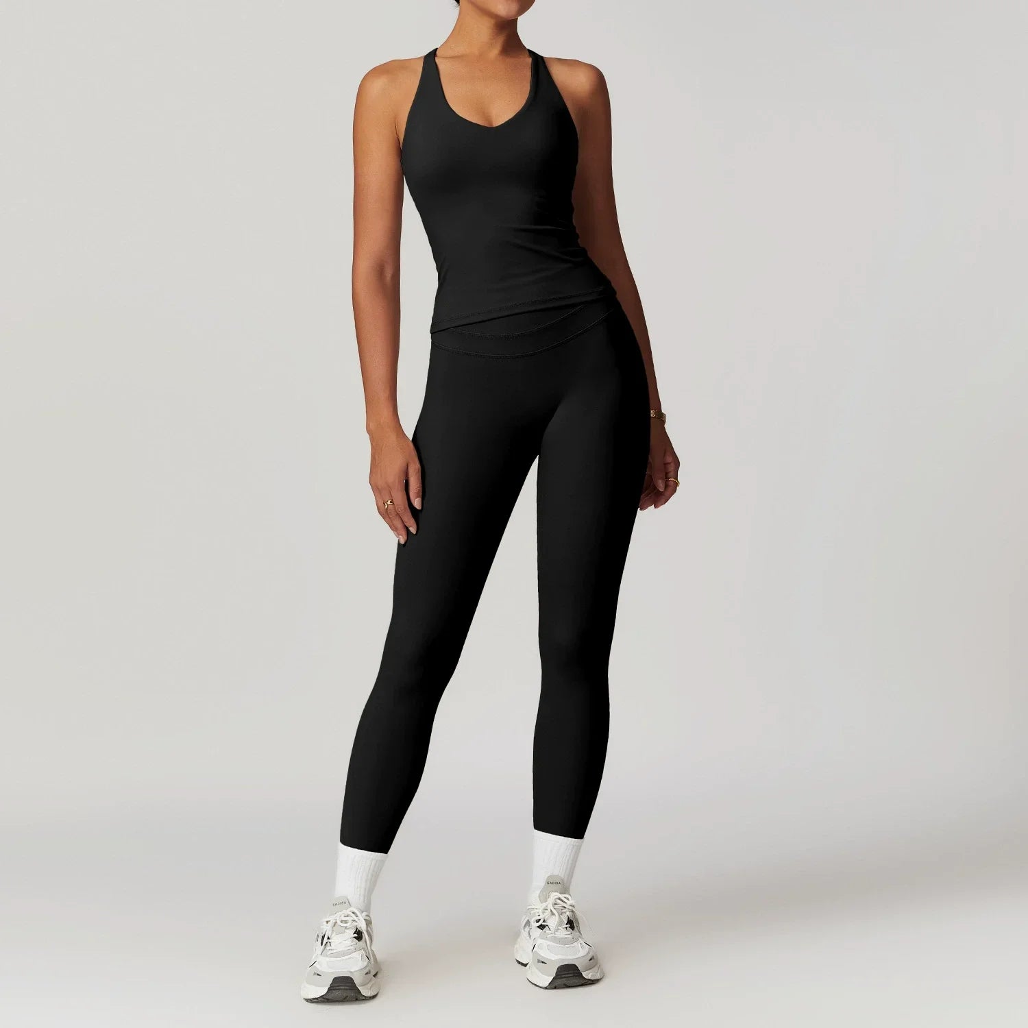 2 Pieces Sportswear Women Yoga Set Gym Clothes Sportswear Yoga Suits Fitness Set Tracksuits Sports Bra Gym High Waist Leggings - ATFH