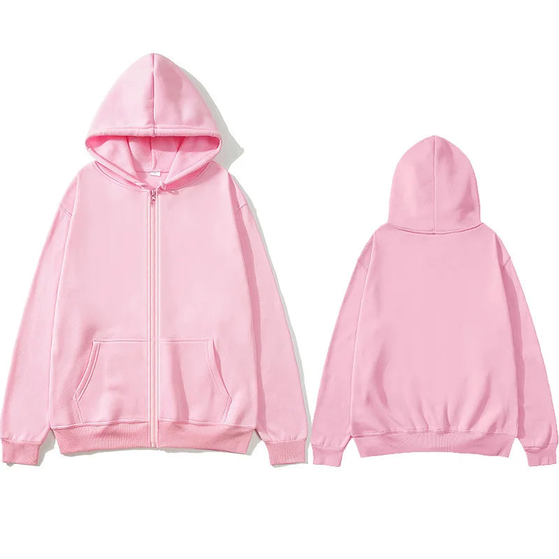Fashionable casual zipper hoodie, hip-hop street sports shirt, skateboarding men's/women's pullover, men's hoodie - ATFH