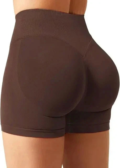 Gym Shorts Women Fitness Sports Biker Shorts 4.5" Low Waist Band Yoga Shorts Workout Tights Scrunch Butt Seamless Leggings Woman Tahsi Fashion House