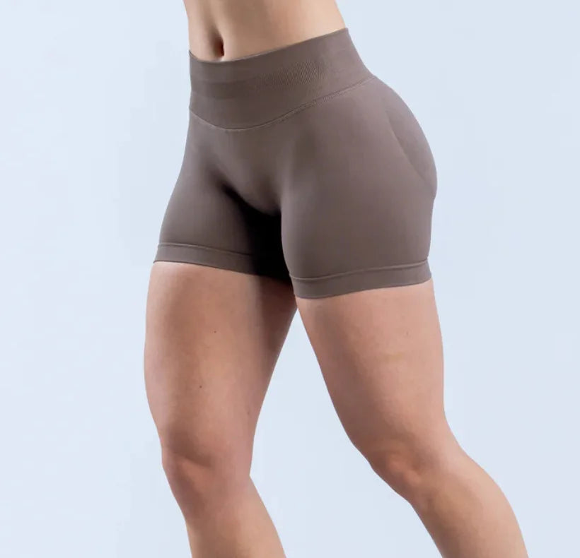 SHINBENE 4.5"  Women High Waist Shorts Yoga Seamless Exercise Scrunch Biker Booty Fitness Shorts Tahsi Fashion House