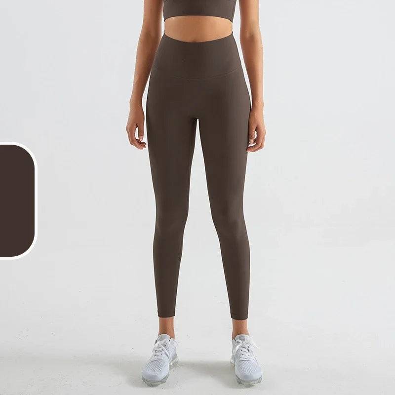 Women's 38 Colors Naked Feeling Yoga Leggings Women Sports Pants Tights Seamless Sport Femme Gym Leggins Workout Fitness Pants ATFH