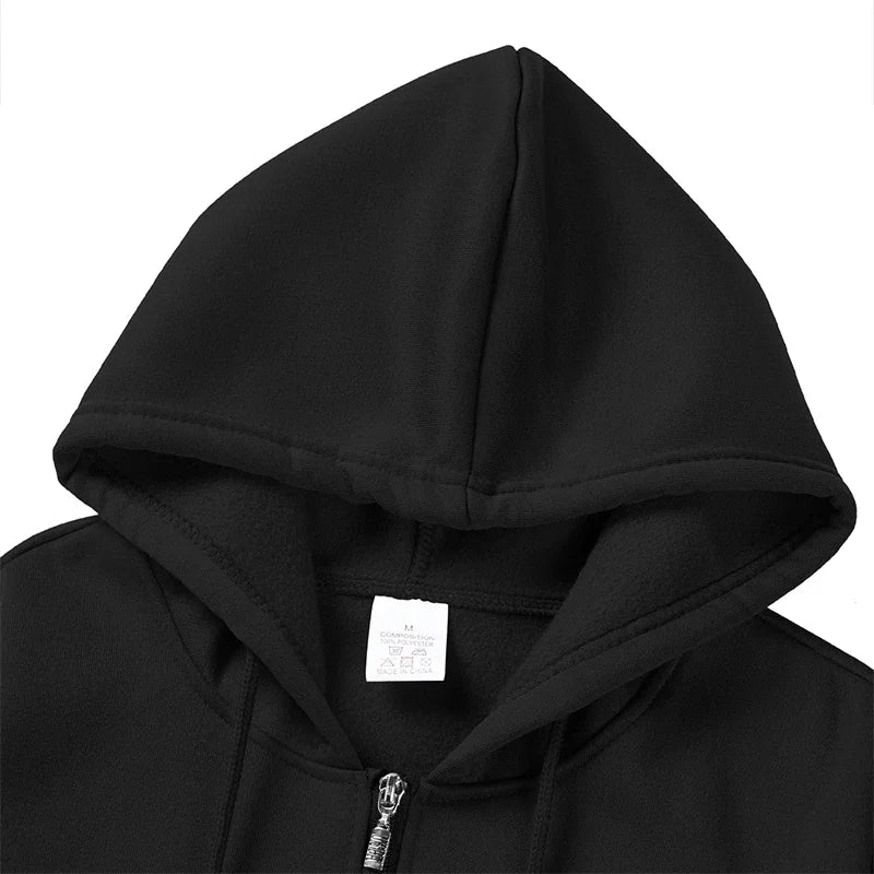 Men's Outdoor Fitness Jogging Fashion Casual Sports Luxury Hoodie and Zipper Pants Set Clothing - ATFH