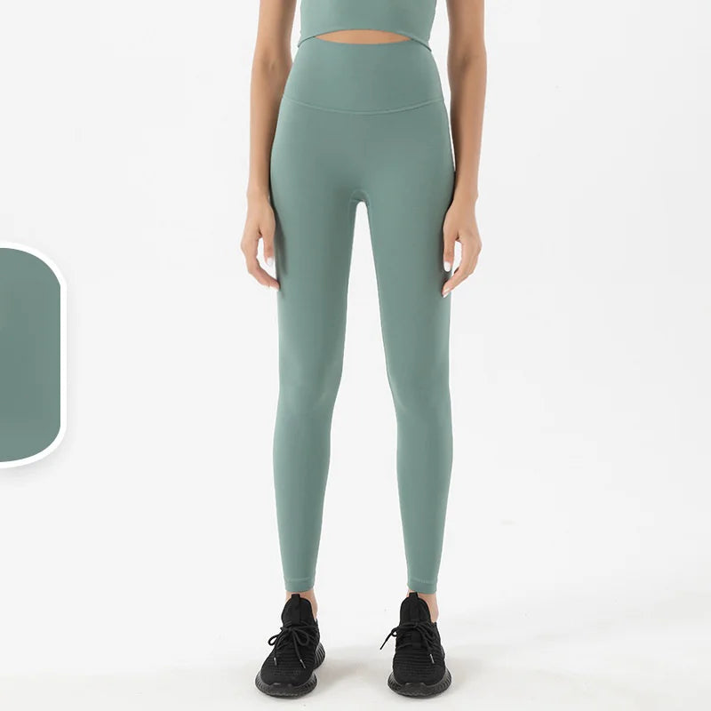 Women's 38 Colors Naked Feeling Yoga Leggings Women Sports Pants Tights Seamless Sport Femme Gym Leggins Workout Fitness Pants ATFH