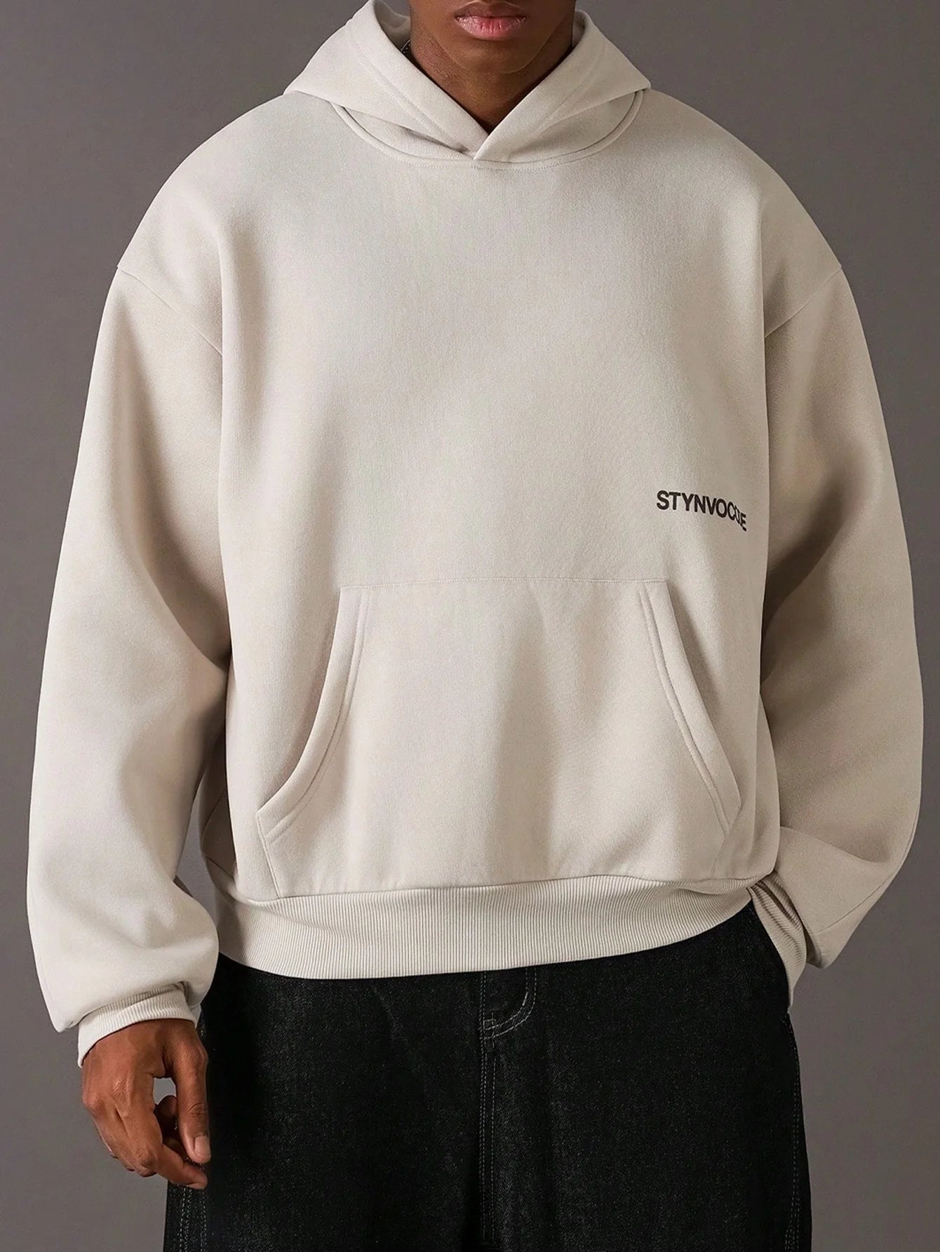Men's & Women's Hoodie Back Full Wrap Around Large Letter Rubber Print Y2K Streetwear Oversized Casual Pullover Sweatshirt S‑2XL