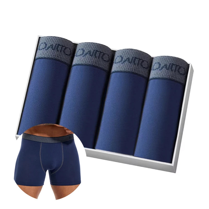 4pcs/pack Boxer Briefs Men's Panties Letter Man Underwear Solid Color Cotton Men Underpants Sexy Undrewear Shorts BONITOS Brand