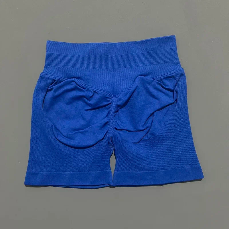 HISTELLO Women Sports Shorts 4.5" Seamless Low Waist Scrunch Bum Butt Lifting Stretch Gym Yoga Workout Fitness Short Leggings Tahsi Fashion House