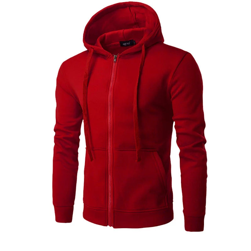 spring autumn Men Sweatshirts Long Sleeve Hoodie Zipper cardigan Male/woman Hoodies Sweatshirt Slim Fit Hoodie Male Clothing - ATFH