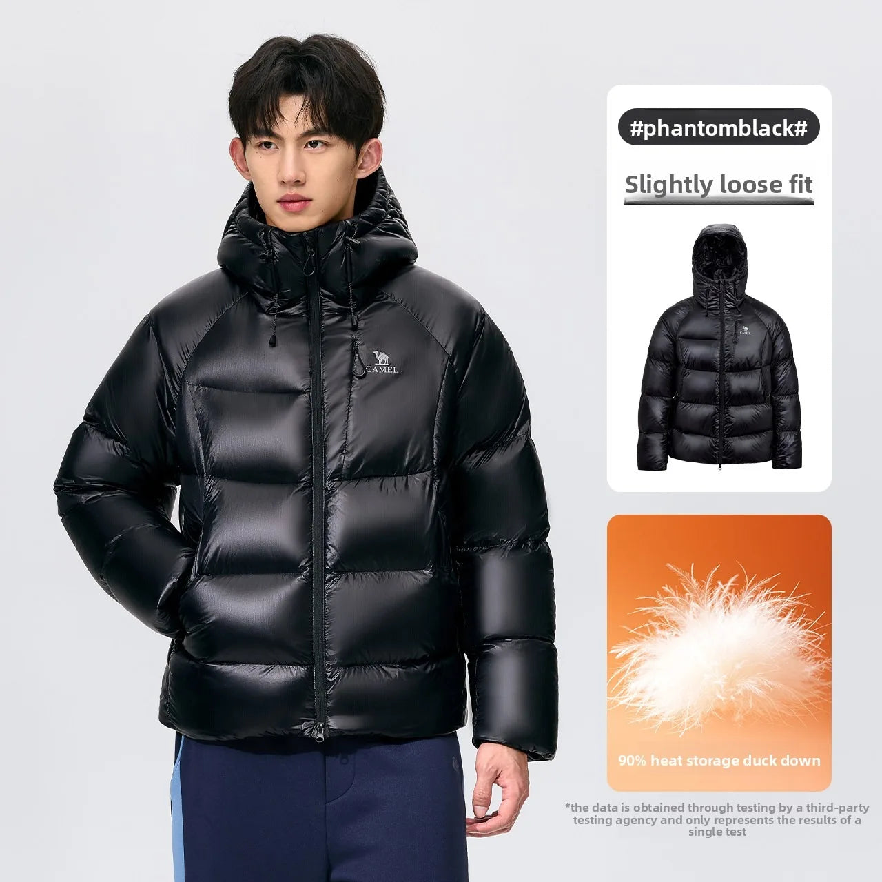 Golden Camel Men's Winter Down Jacket Quick Dry Duck Down Lightweight Padded Jackets Hiking Camping Climbing Trekking Warm Coats