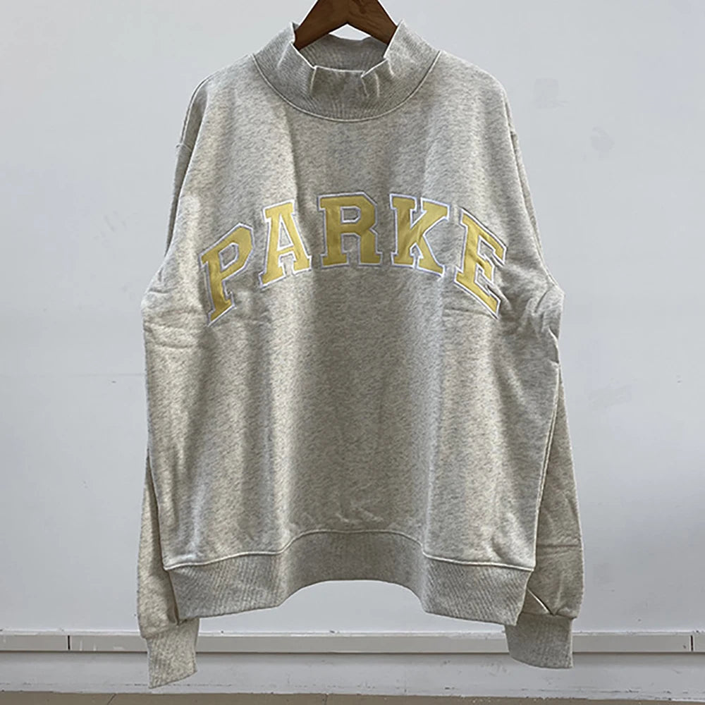Rowan AAPK-Y012 Women O-Neck Long Sleeve Female Pullover Letter Embroidery Sweatshirts Vintage Casual Sports Lady Top 2026 - ATFH