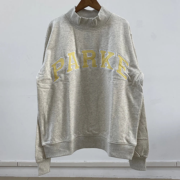 Rowan AAPK-Y012 Women O-Neck Long Sleeve Female Pullover Letter Embroidery Sweatshirts Vintage Casual Sports Lady Top 2026 - ATFH