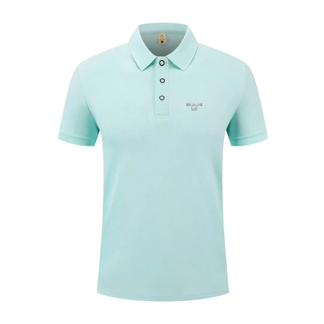 Summer casual sports fast short sleeved polo shirt solid color shirt bicycle set men's fitness set