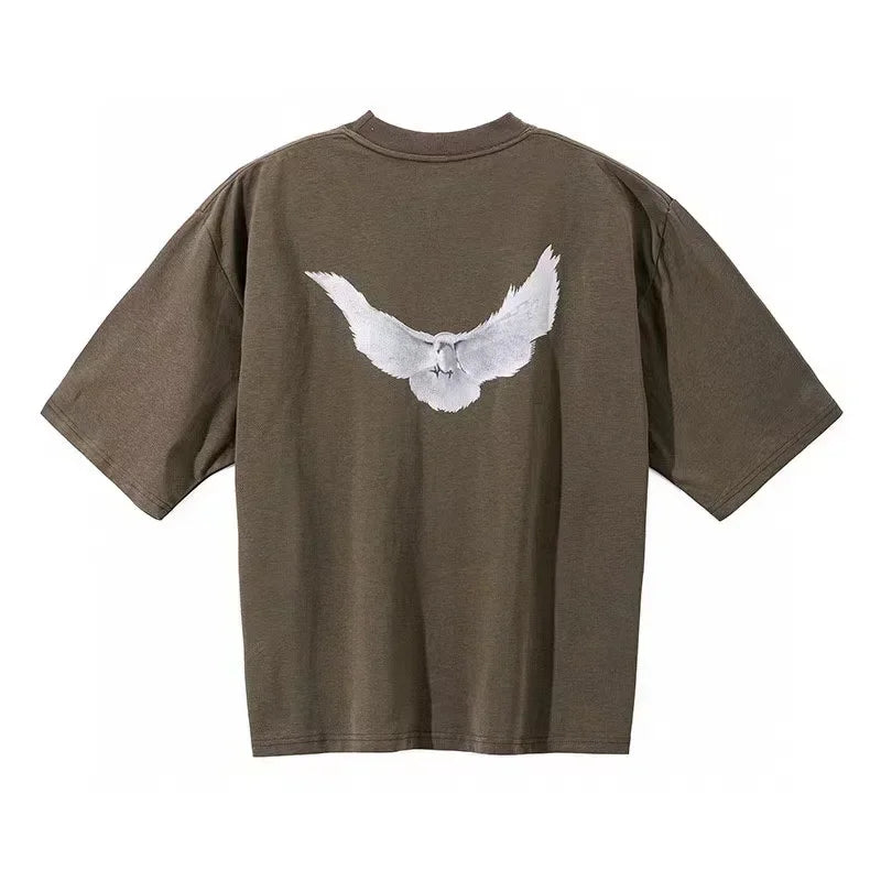 Double Layer Heavy Fabric YZY Kanye West Hoodie Men Women 1:1 Best Quality Dove Print Season 6 Oversized Pullover - ATFH