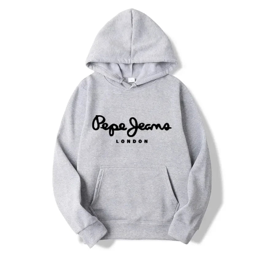 European and American Trendy Autumn/Winter New School Season Sports Hoodie Comfortable Loose PEPE Letter Printed Casual Jacket