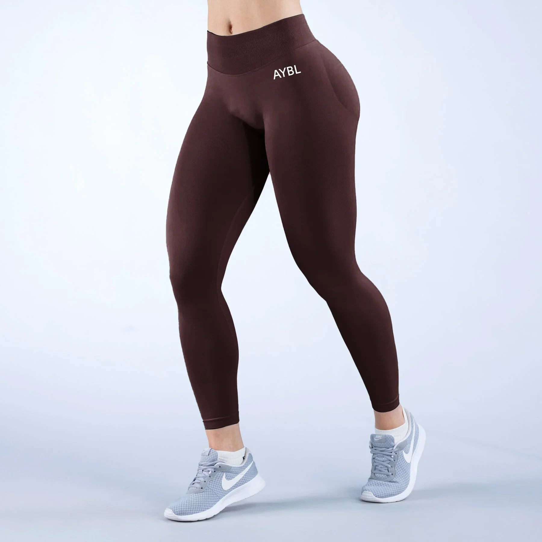 New Release Women‘s Low Ribbed Band Scrunch Bum Seamless Yoga Pants Gym Leggings Fitness Sweat Wicking Stretch Workout Tights - ATFH