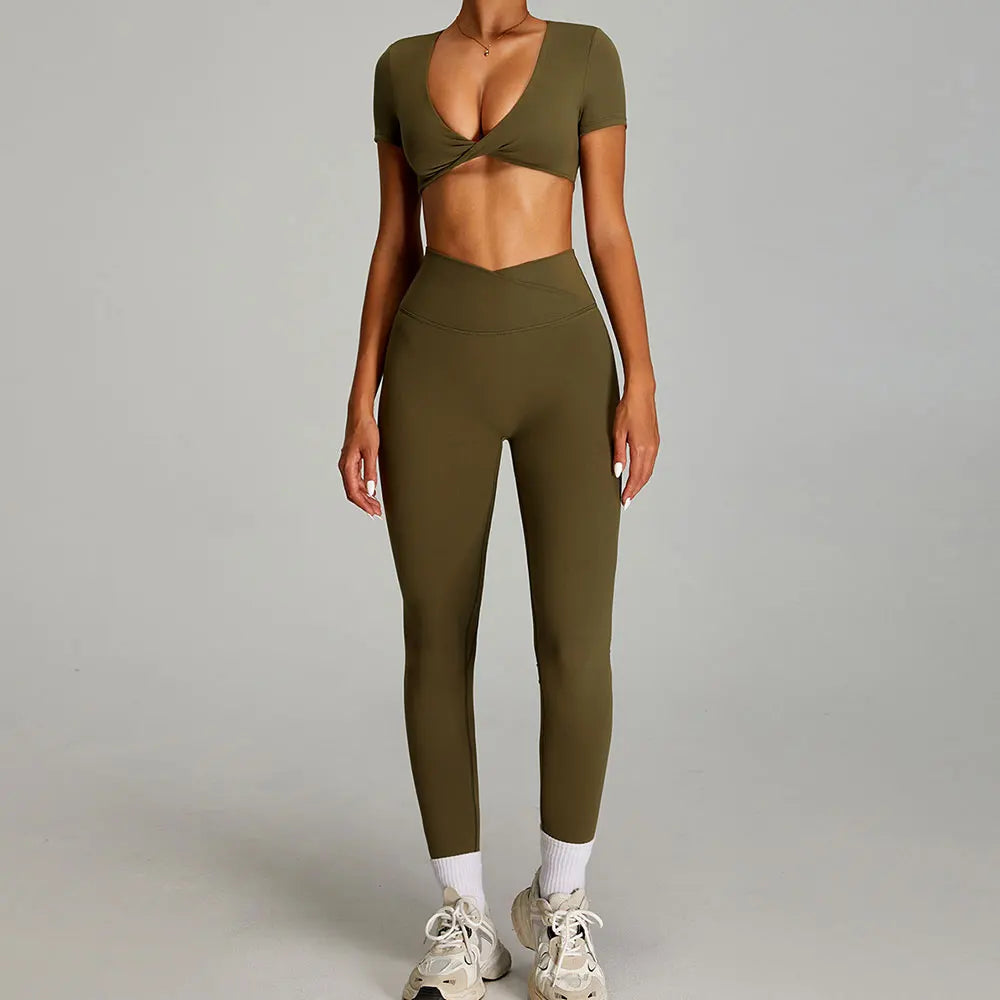 2 Pieces Sportswear Women Yoga Set Gym Clothes Sportswear Yoga Suits Fitness Set Tracksuits Sports Bra Gym Outfits Leggings - ATFH