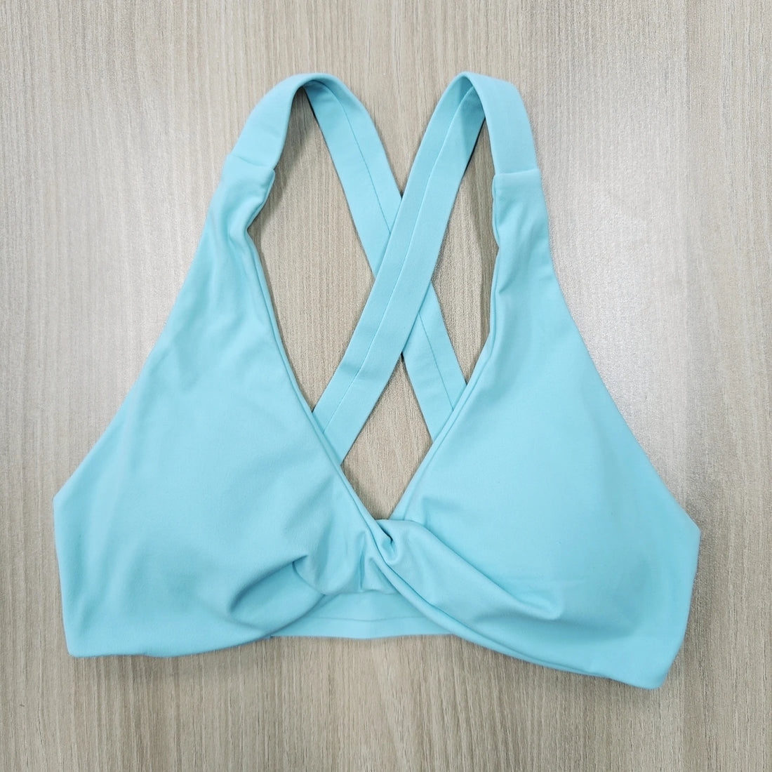 SHINBENE Women's Twist Workout Sports Bras Back Cross Padded Low Impact Fitness Bra Yoga Crop Tops - ATFH