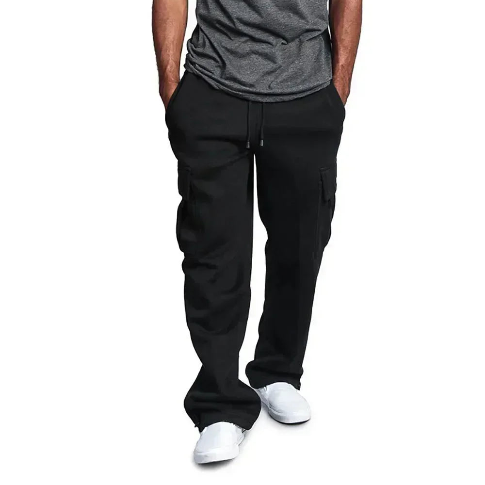 Mens Sweatpants Fit Joggers for Sports and Streetwear Loose Oversized Soft Drawstring Long Pants Men Multi - Pocket Pants