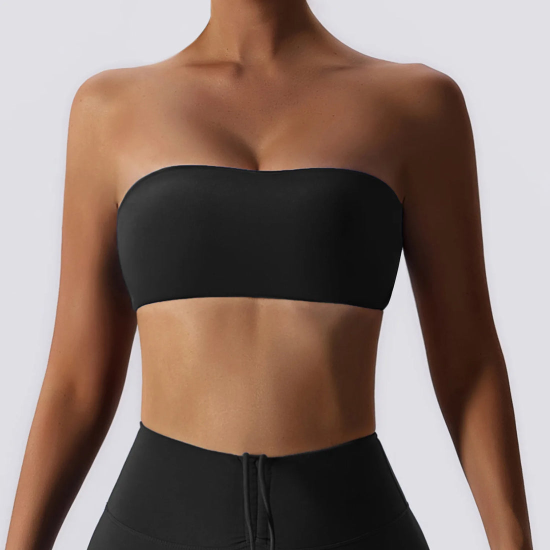 Summer Strapless Sports Bra Gym Women Quick-Drying Yoga Clothes Women Tube Top Fitness Chest Wrap Underwear Workout Bra Female - ATFH