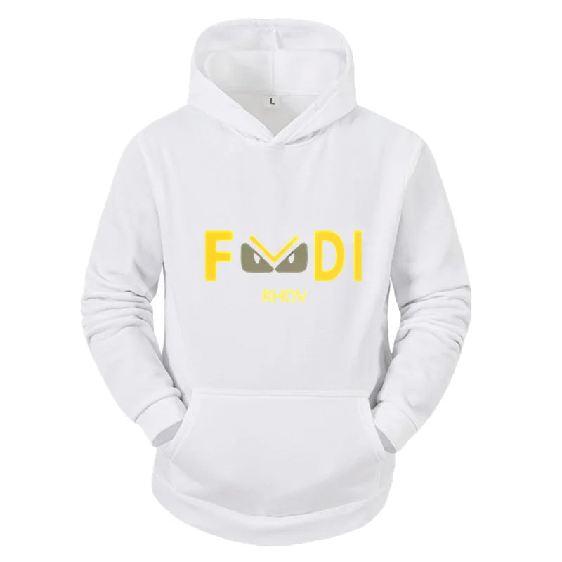 Fashionable Autumn and Winter Casual Men's and Women's Fleece Street Hip-Hop Harajuku Sports Top 2025 Trendy Hooded Clothing